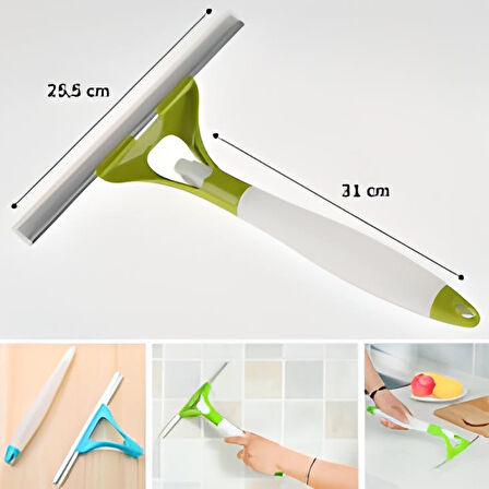 Pratik Spreyli Cam Sil Pencere Ayna Tezgah Duşakabin Temizleyici Püskürtmeli Silme Aparatı