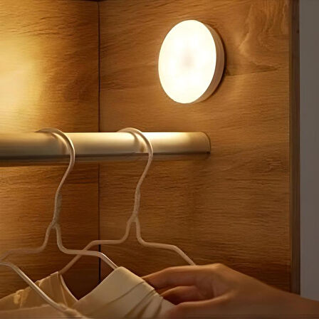 Hareket Sensörlü Usb Şarjlı Spot Lamba Mıknatıslı ve Yapışkanlı Gün Işığı Renk Led