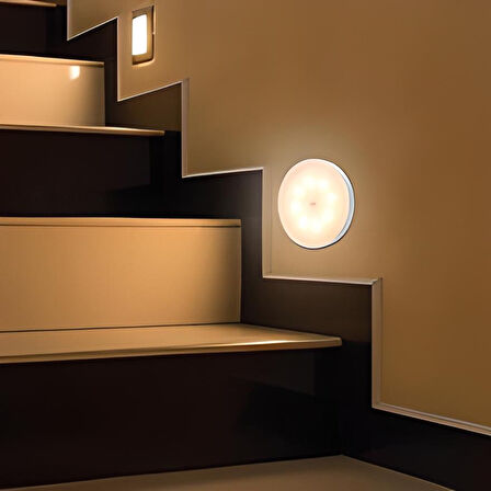 Hareket Sensörlü Usb Şarjlı Spot Lamba Mıknatıslı ve Yapışkanlı Gün Işığı Renk Led