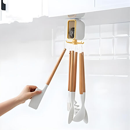 Pratik Mutfak Askılığı Organizatör Ve Mutfak Düzenleyici Çok Amaçlı Askı