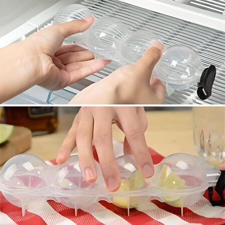 4 lü Pratik Küre Buz Kalıbı Top Sunum Buzu