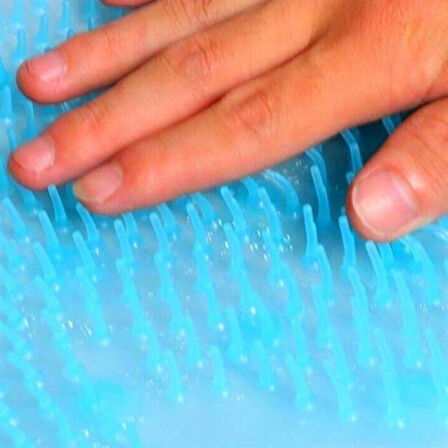 Silikon Fırçalı Banyo Masaj Matı ve Ayaklar için Topuk Masaj Paspası