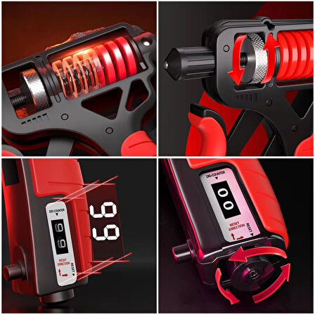 BUFFER® Profesyonel El Bilek ve Kol Güçlendirici Kavrama Egzersiz Aleti Ayarlanabilir El Yayı