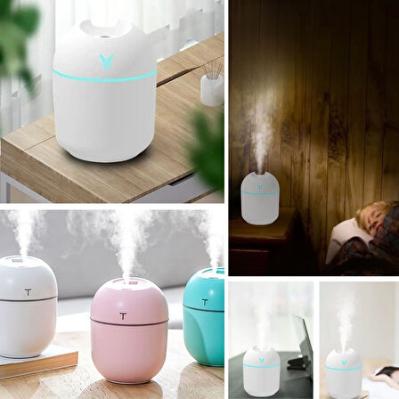 BUFFER® Işıklı Kuru Havayı Azaltan ve Aromaterapi Deneyimi Sunan Hava ve Oda Nemlendirici