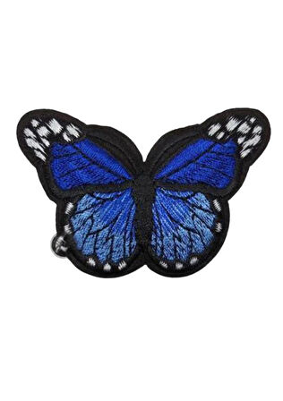 Aplike Ütü İle Yapışan Kelebek Lacivert Arma 7x5 cm