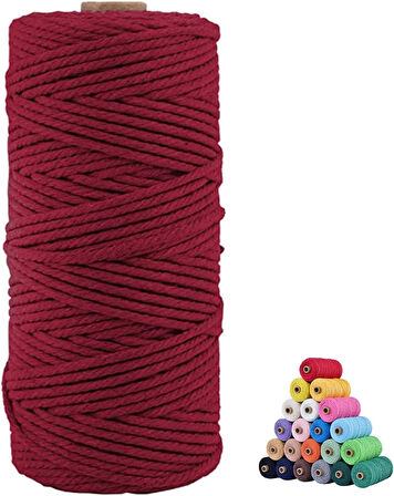 Pamuk Makrome 2 mm Bordo