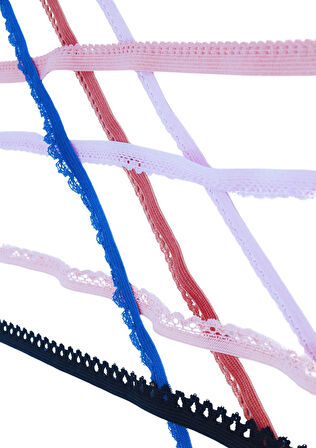 Çamaşır Lastiği Dantelli 1 cm 75 Metre 1 Top Açık Pembe
