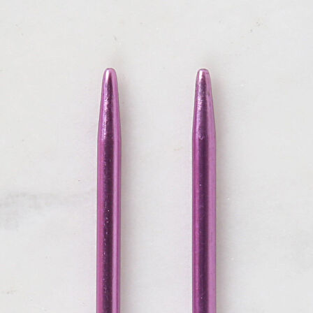 Loren Cratfs 2,5 mm 35 cm Mor Metal Örgü Şişi - LR