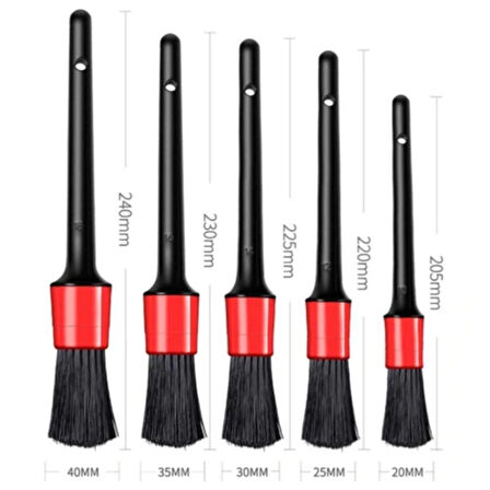 BUFFER® 5’li Çok Amaçlı Araç İçi ve Dış Yüzey Temizlik & Detaylandırma Fırça Seti