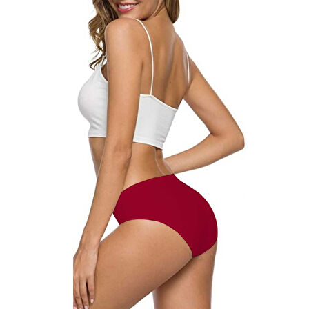 2 Adet Kadın Dikişsiz Lazer Kesim Esnek İz yapmayan Külot S6