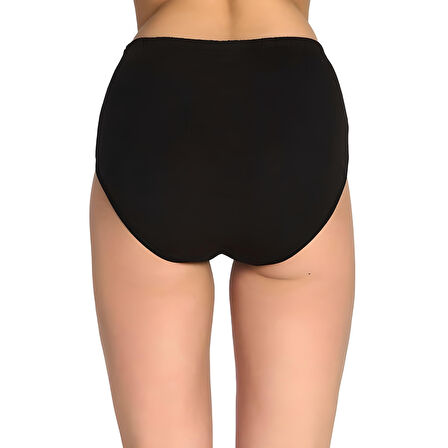 4 Adet Tutku Kadın Yüksek Bel Bato Kalın Lastik Külot Gri