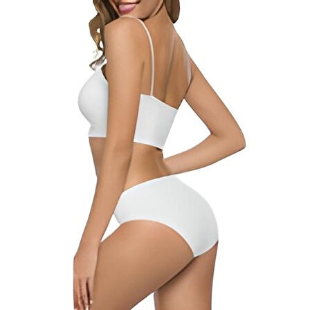 Kadın Dikişsiz Lazer Kesim Esnek İz yapmayan Külot Ten