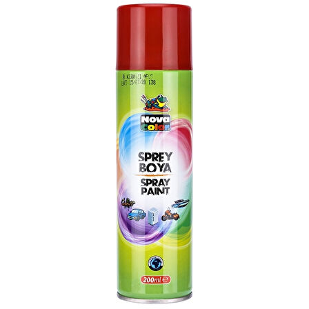 Nova Color Sprey Boya 200 Ml Kırmızı