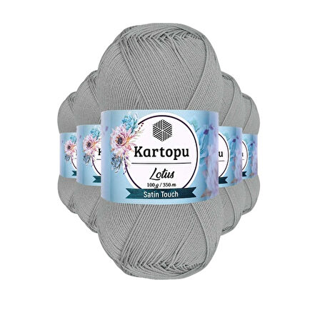 5 Adet Lotus Bikini Büstiyer Bluz Örgü İpi K941 Açık Gri