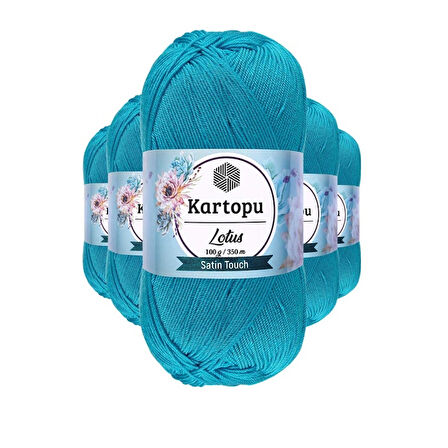 5 Adet Lotus Bikini Büstiyer Bluz Örgü İpi K512 Turkuaz