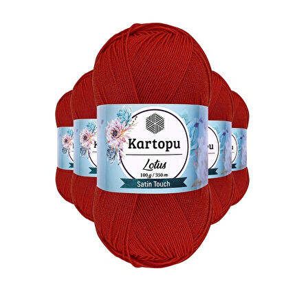 5 Adet Lotus Bikini Büstiyer Bluz Örgü İpi K101 Nar Çiçeği