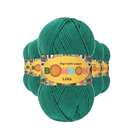 5 Adet Lüks Patik İpi Yünü Ördek Başı Yeşili 98325