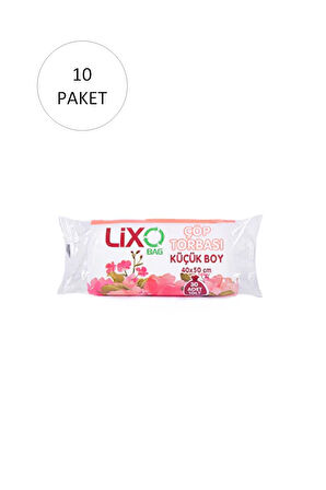 Küçük Boy Çöp Torbası 40 x 50 cm 30 Lu Rulo x 10 Paket = 300 Adet (Şeffaf)