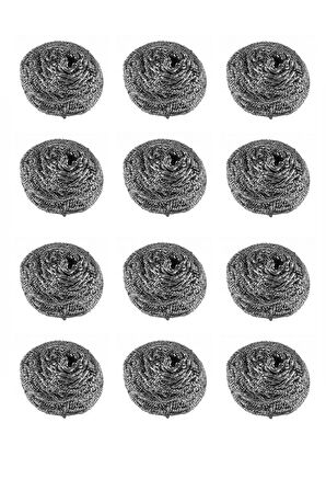 12 Adet Paslanmaz Bulaşık Teli Endüstriyel Boy 10 gr