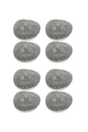 8 Adet Paslanmaz Çelik Tel Bulaşık Teli Poşetli