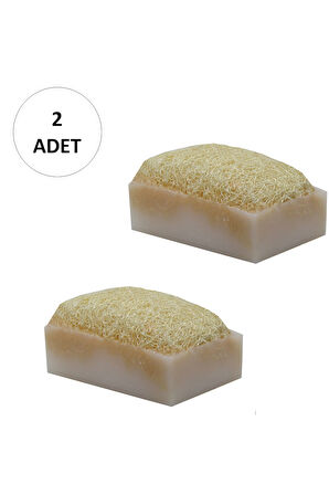 2 Adet Doğal Kabak Lifli Keçi Sütü Sabunu