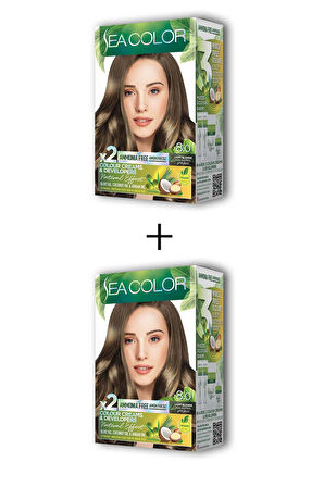 2X2 Tüp Krem Saç Boyası Seti Açık Kumral No:8.0