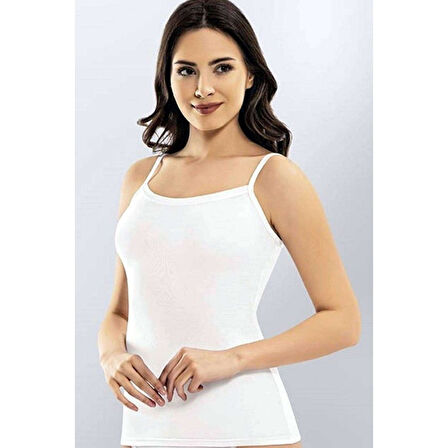 Kota kadin İp Askılı Beyaz Atlet 6091