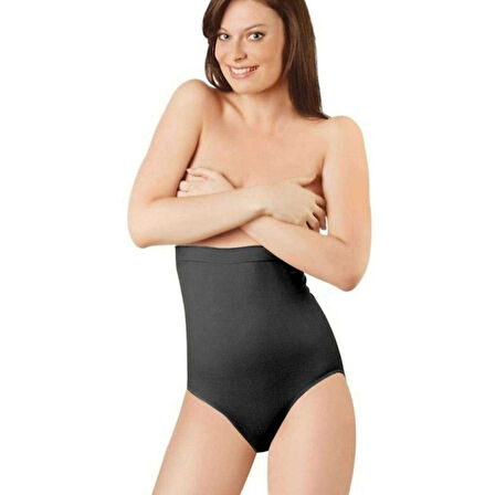 Elite Life Dikişsiz Şekillendirici Silikonlu Kadın Siyah Slip Korse 890