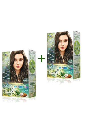 2 Paket Natural Beauty Amonyaksız Saç Boyası 7.11 Yoğun Küllü Kumral