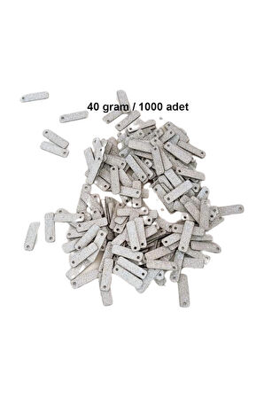 Mat Beyaz 15 x 5 mm Dantel Oya Yazma Halhal Abiye Lazer Kesim Pul 600 adet / 24 gram