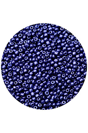 Lacivert Renk 4 mm Yaklaşık 1100 adet / 100 gram Cam Boncuk Oya Yazma Bileklik ve Kolye