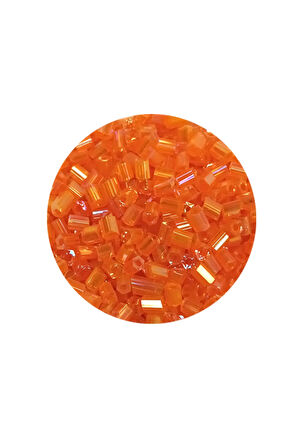 Kesme Cam Boncuk 2mm - 20 Gram - Şeffaf Turuncu -BNC314