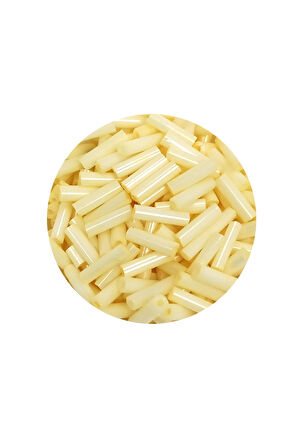 Uzun Boru Kesme Boncuk Çap 2mm Uzunluk 10 mm - 60 Gram - Krem - BNC273