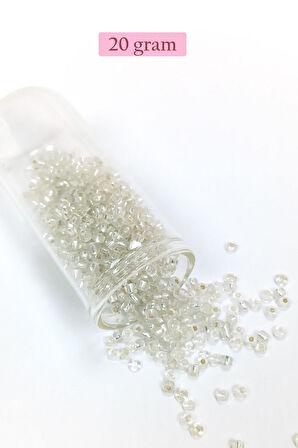 Dökme Cam Kum Boncuk (8/0) 3 mm - 4 Renk - Toplam 80 Gram - BNC420