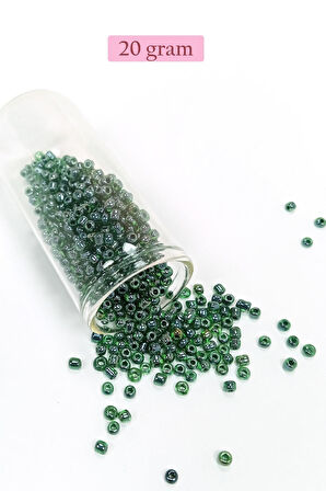 Dökme Cam Kum Boncuk (8/0) 3 mm - 4 Renk - Toplam 80 Gram - BNC420