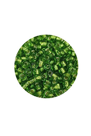 Dökme Cam Kum Boncuk (8/0) 3 mm - 60 Gram - Şeffaf Çimen Yeşili - BNC195