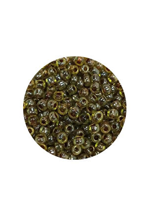 Dökme Cam Kum Boncuk (8/0) 3 mm - 20 Gram - Yeşil Siyah - BNC182