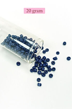 Dökme Cam Kum Boncuk Büyük Boy (6/0) 4 mm - 4 Renk - Toplam 80 Gram - BNC413