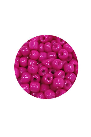 Dökme Cam Kum Boncuk Büyük Boy (6/0) 4 mm - 20 Gram - Açık Mor - BNC94