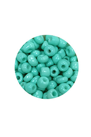 Dökme Cam Kum Boncuk Büyük Boy (6/0) 4 mm - 20 Gram - Açık Yeşil - BNC88