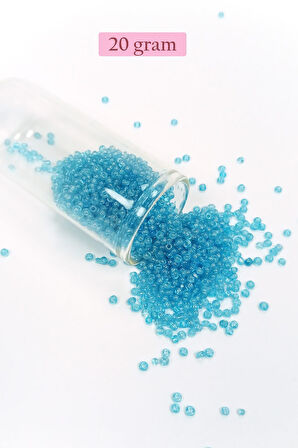 Dökme Cam Kum Boncuk (11/0) 2 mm - 4 Renk - Toplam 80 Gram - BNC405