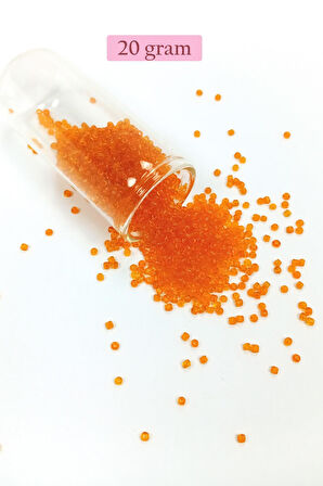 Dökme Cam Kum Boncuk (11/0) 2 mm - 4 Renk - Toplam 80 Gram - BNC402