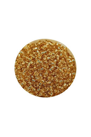 Dökme Cam Kum Boncuk (11/0) 2 mm - 60 Gram - Şeffaf Bal Rengi - BNC068