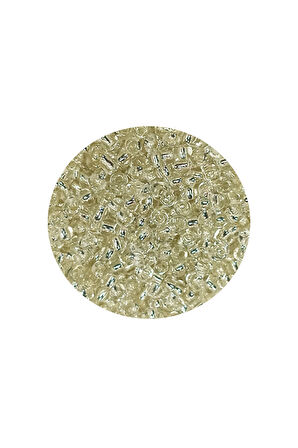 Dökme Cam Kum Boncuk (11/0) 2 mm - 60 Gram - Şeffaf Beyaz - BNC053