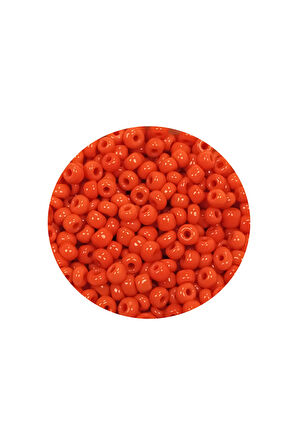 Dökme Cam Kum Boncuk (11/0) 2 mm - 60 Gram - Turuncu - BNC048