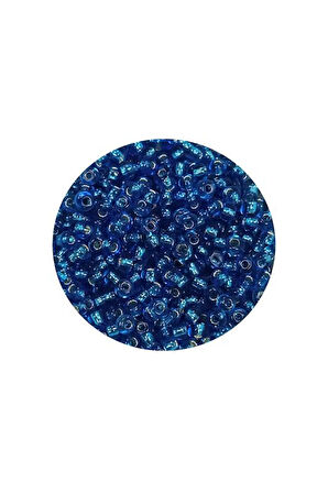 Dökme Cam Kum Boncuk (11/0) 2 mm - 60 Gram - Şeffaf Mavi - BNC042