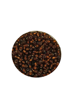 Dökme Cam Kum Boncuk (11/0) 2 mm - 20 Gram - Çok Koyu Turuncu - BNC029