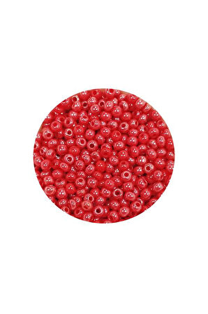 Dökme Cam Kum Boncuk (11/0) 2 mm - 20 Gram - Kırmızı - BNC004