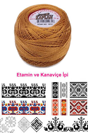 Kaplan Etamin Ve Kanaviçe İpi 8 No Kod/Renk: 1012 - Royaleks