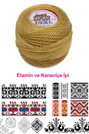 Kaplan Etamin Ve Kanaviçe İpi 8 No Kod/Renk: 581 - Royaleks